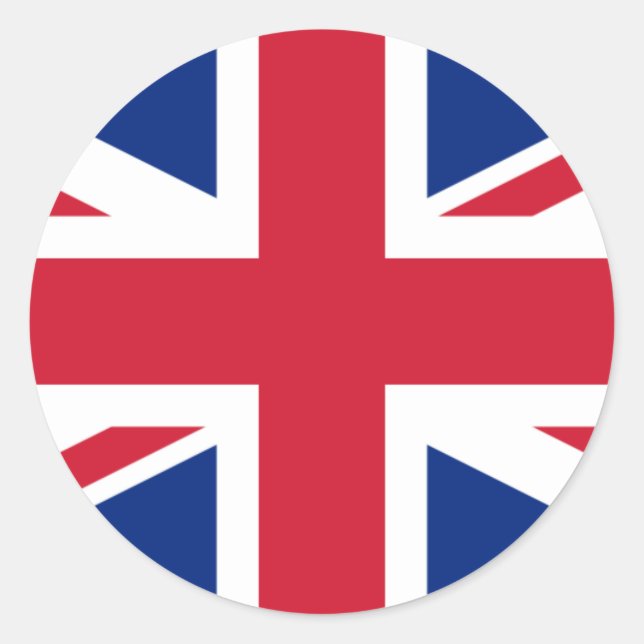 united kingdom classic round sticker (Front)