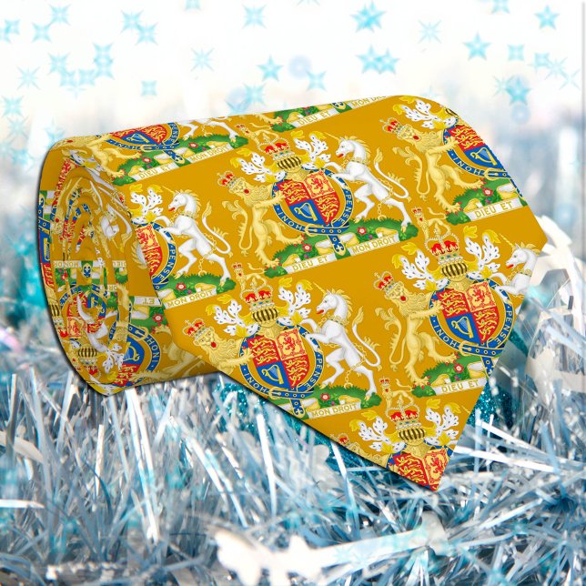 United Kingdom Coat of arms, British Flag business Tie (Creator Uploaded)