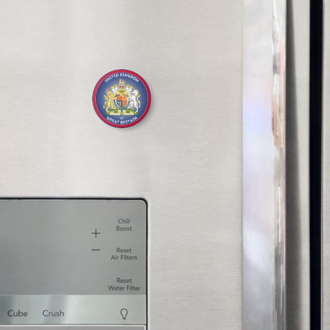 United Kingdom Coat of Arms Circle Shape  Magnet (In Situ (Fridge))
