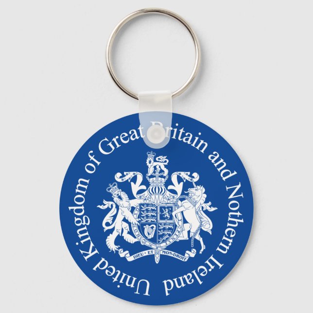 United Kingdom coat of arms Key Ring (Front)