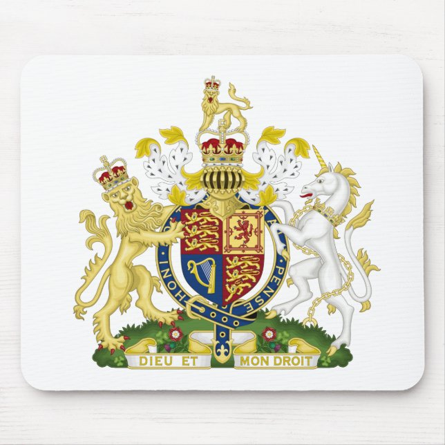 United Kingdom Coat of Arms Mouse Pad (Front)