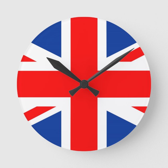 united kingdom country flag great britain uk round clock (Front)