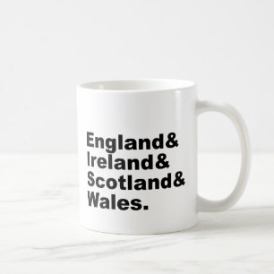 United Kingdom England Ireland Scotland Wales Coffee Mug