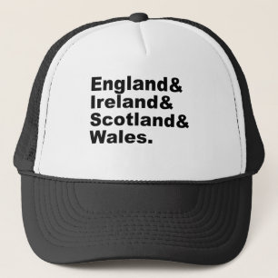 United Kingdom England Ireland Scotland Wales Trucker Hat