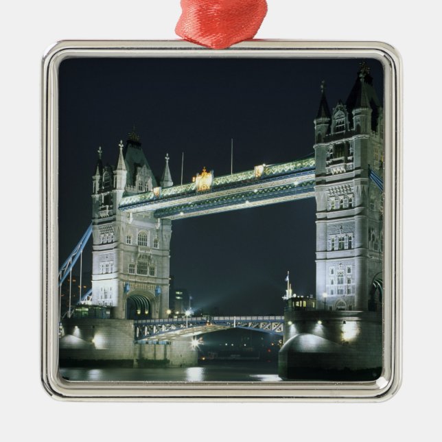 United Kingdom, England, London, Tower Bridge. Metal Tree Decoration (Front)