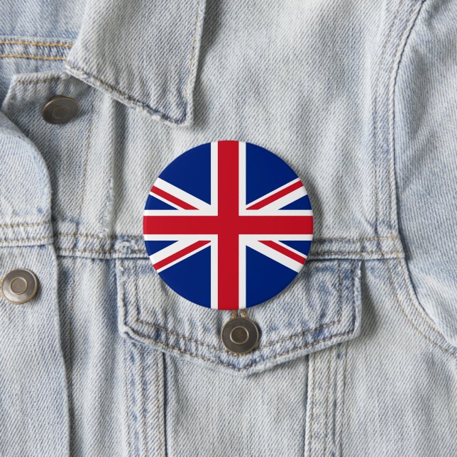 United Kingdom flag 7.5 Cm Round Badge (In Situ)