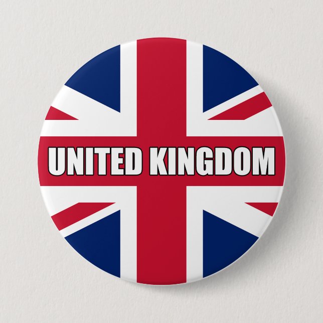 United Kingdom Flag 7.5 Cm Round Badge (Front)