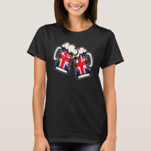 United Kingdom Flag Beer Mug Cool British Beer T-Shirt
