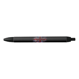 United Kingdom Flag Black Ink Pen