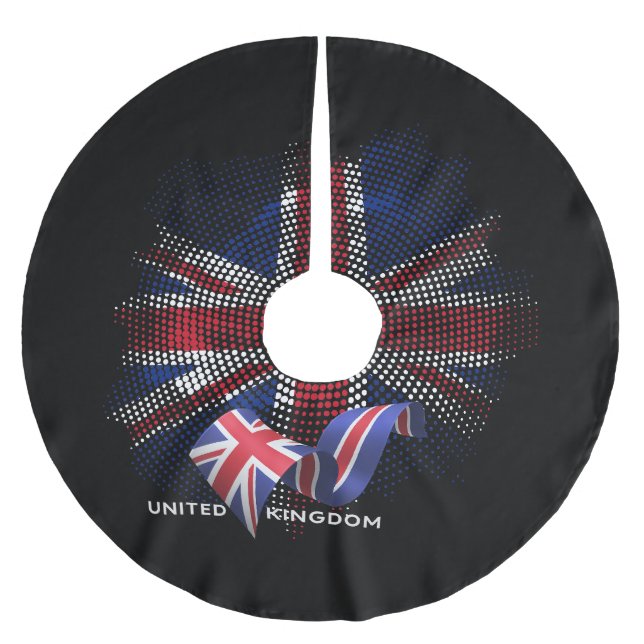 United Kingdom Flag Brushed Polyester Tree Skirt (Front)