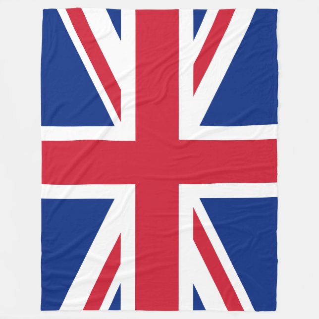 United Kingdom flag Fleece Blanket (Front)