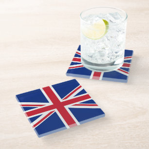 United Kingdom flag Glass Coaster
