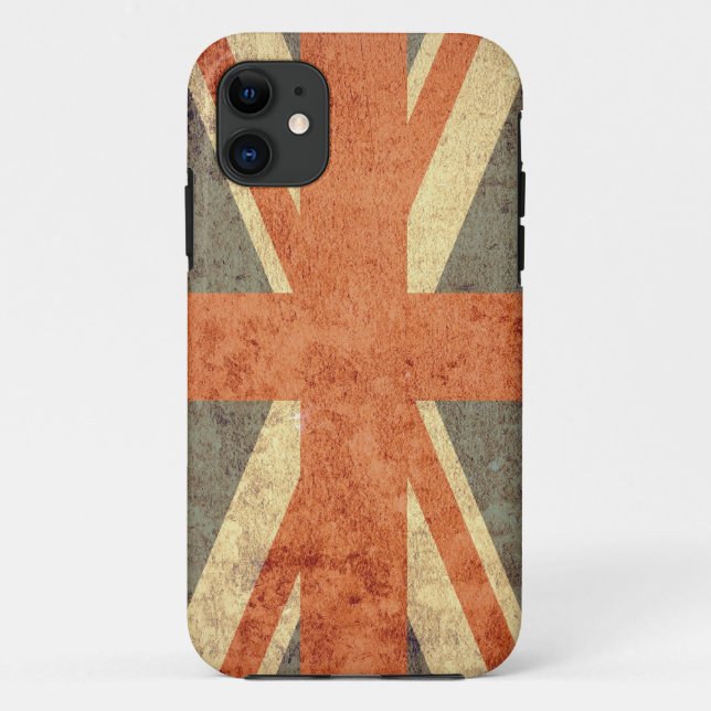 United Kingdom Flag - Grunge Case-Mate iPhone Case (Back)