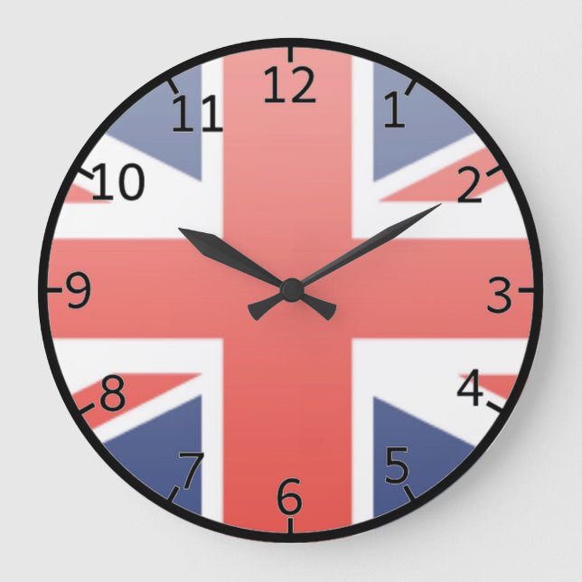 United Kingdom Flag Large Clock (Front)