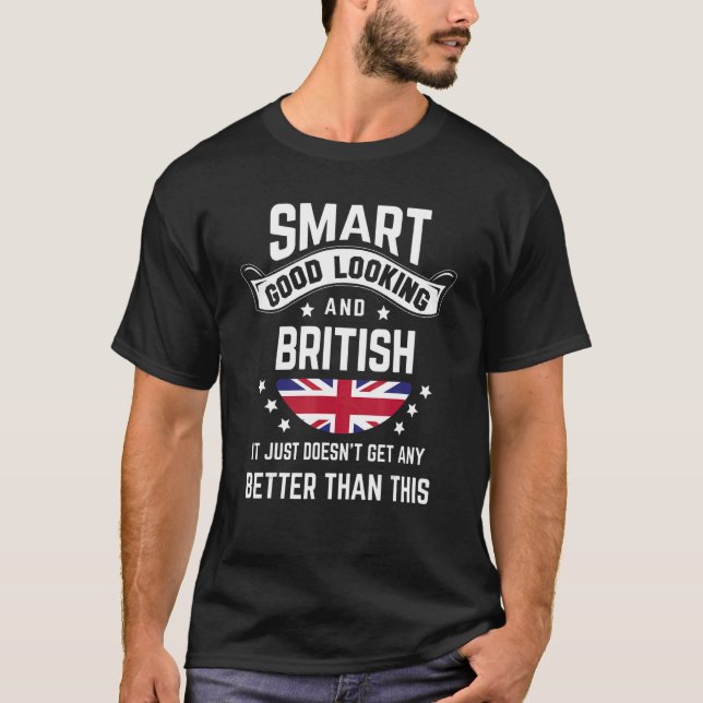 United Kingdom Flag Native Pride British Roots T-Shirt (Front)