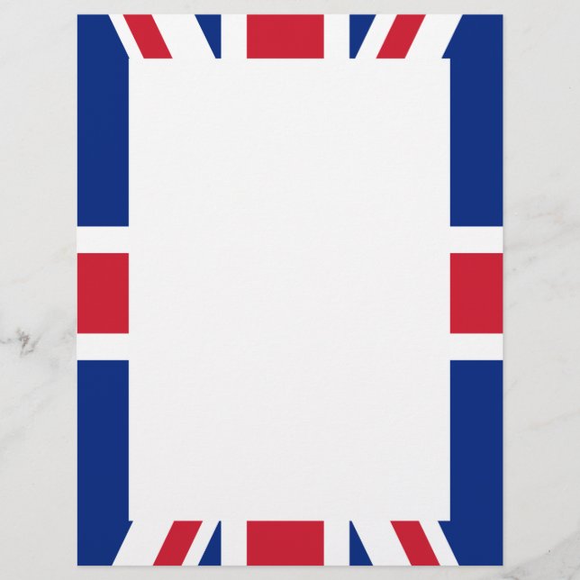 United Kingdom flag Personalized Letterhead (Front)