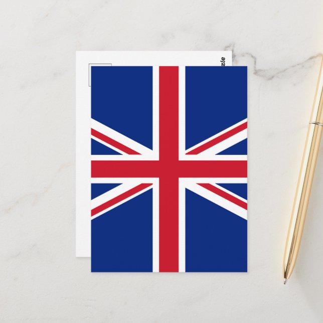 United Kingdom flag Postcard (Front/Back In Situ)