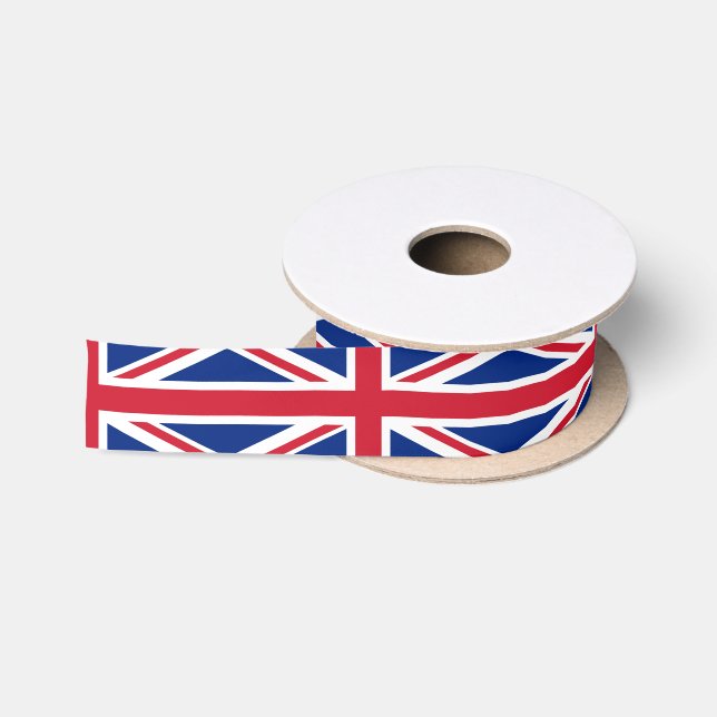 United Kingdom flag Satin Ribbon (Spool)