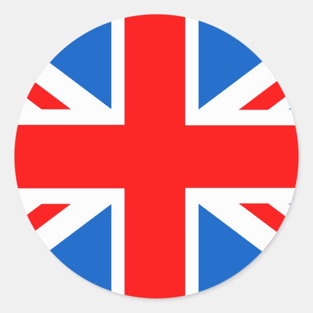 United Kingdom Flag T-shirts and Gifts Classic Round Sticker (Front)