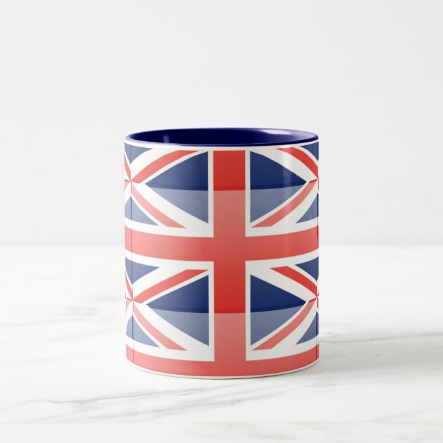United Kingdom Flag Two-Tone Coffee Mug (Center)