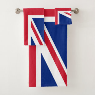 United Kingdom flag Union Jack Bath Towel Set