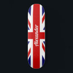 United Kingdom Flag / Union Jack | Personalised Skateboard<br><div class="desc">NewParkLane - Personalised Skateboard, with the national flag of the United Kingdom; the Union Jack. Easy to customise in Zazzle with your own text for a personalised design. All text style, colours, sizes can be modified to fit your needs. Check out this collection for matching items. Do you have specific...</div>