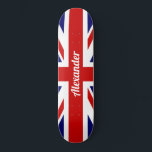 United Kingdom Flag / Union Jack | Personalised Skateboard<br><div class="desc">NewParkLane - Personalised Skateboard, with the national flag of the United Kingdom; the Union Jack. Easy to customise in Zazzle with your own text for a personalised design. All text style, colours, sizes can be modified to fit your needs. Check out this collection for matching items. Do you have specific...</div>