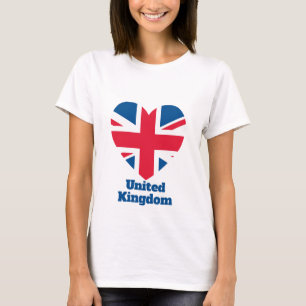 United Kingdom Heart Flag T-Shirt