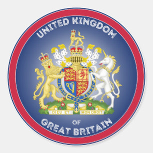United Kingdom Heritage Emblem Classic Round Sticker