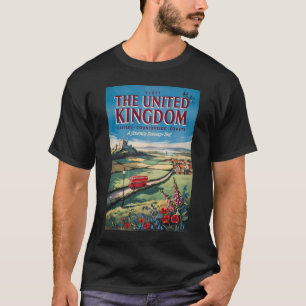United Kingdom Landscape Illustration Travel Art T-Shirt