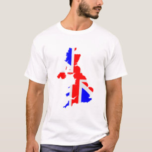 United Kingdom map and flag T-Shirt