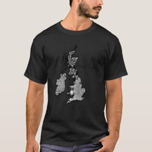 United Kingdom Map British Isles Mandala Great Bri T-Shirt