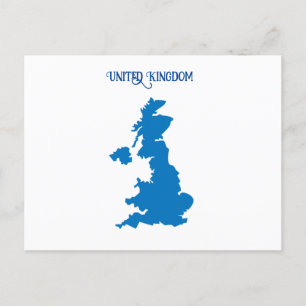 United Kingdom Map Holiday Postcard
