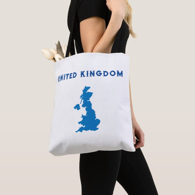 United Kingdom Map Tote Bag (Close Up)