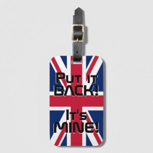 United Kingdom National Flag Funny Patriotic Luggage Tag