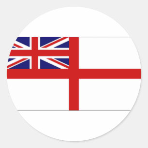 United Kingdom Naval Ensign White Ensign Classic Round Sticker
