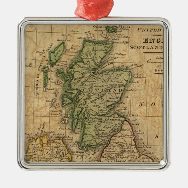United Kingdom of England, Scotland and Ireland Metal Tree Decoration (Front)