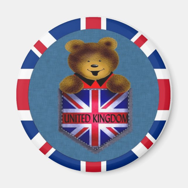 United Kingdom Pocket Bear Magnet (Front)