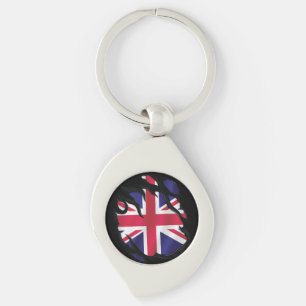 United Kingdom Ripped Flag Key Ring