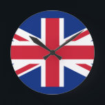 united kingdom round clock<br><div class="desc">Flag of the United Kingdom. Fully customisable.</div>