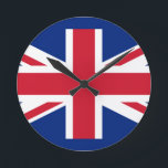united kingdom round clock<br><div class="desc">Flag of the United Kingdom. Fully customisable.</div>
