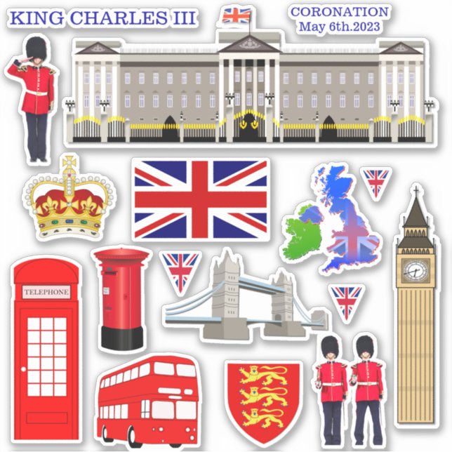 United Kingdom Souvenir Contour Sticker (Front)
