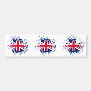 United Kingdom Souvenir Landmark, Britain Flag Bumper Sticker