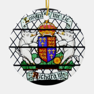 UNITED KINGDOM STAINED GLASS RICHARD III CERAMIC TREE DECORATION