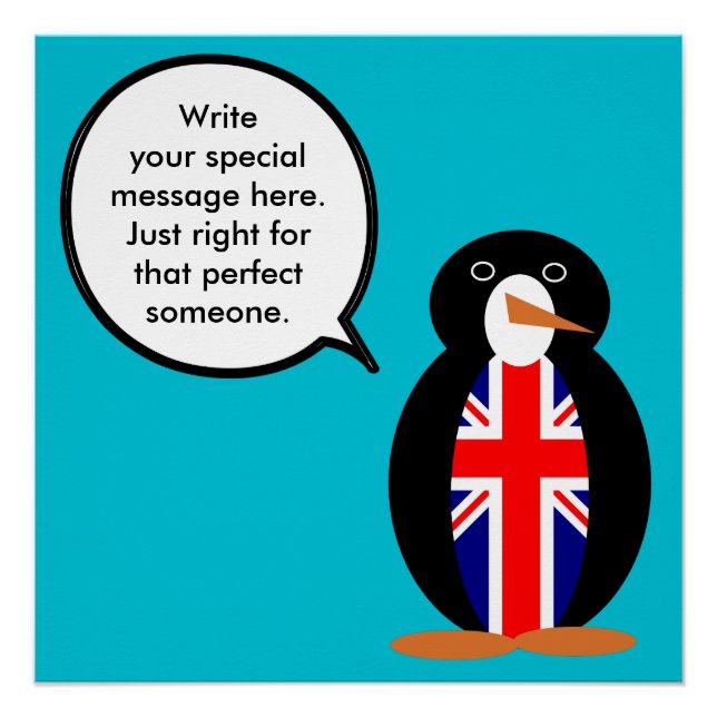 United Kingdom Talking Ms. Penguin Poster (Front)