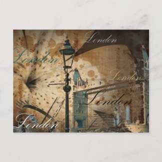 united kingdom thames london tower bridge Lamppost Postcard