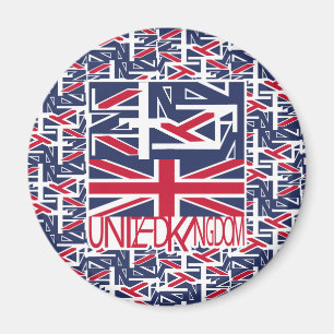 United Kingdom UK flag BY MASANSER PIXELAT Magnet