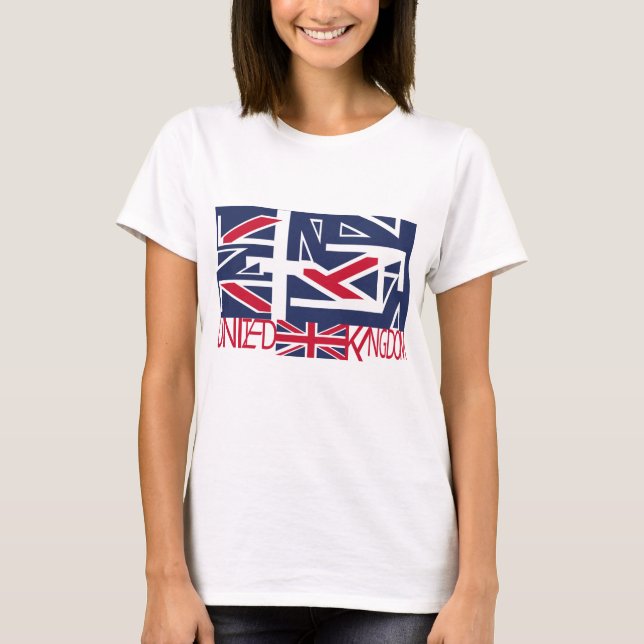 United Kingdom UK flag BY MASANSER PIXELAT T-Shirt (Front)