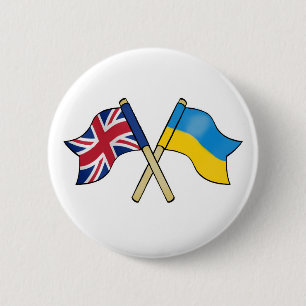 United Kingdom & Ukraine Friendship 6 Cm Round Badge