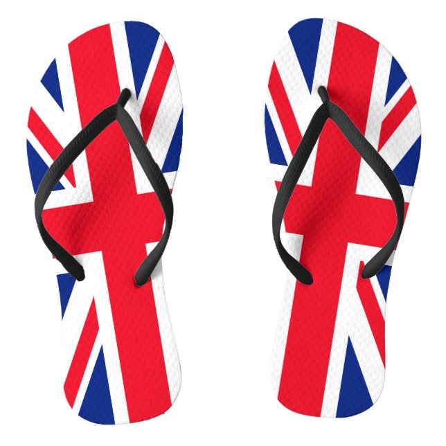 United Kingdom Union Jack Flag Jandals (Footbed)